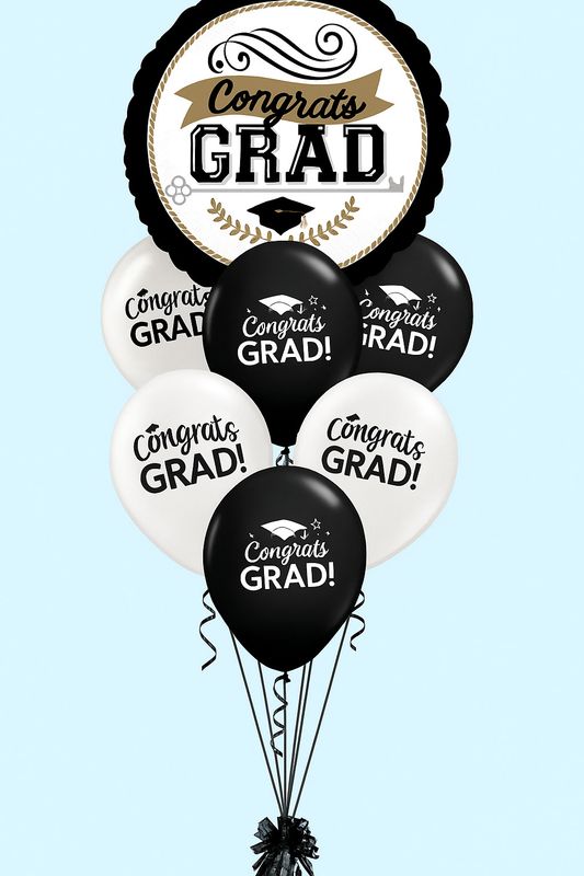 Black &amp; White Graduation Bouquet