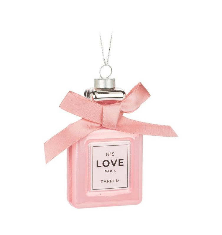 Pink Perfume Bottle Ornament