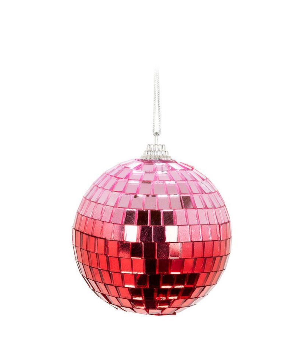 Pink and Red Disco ball Ornament
