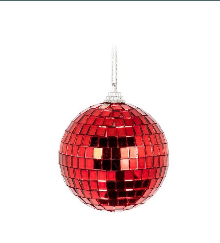 Red Disco Ball Ornament