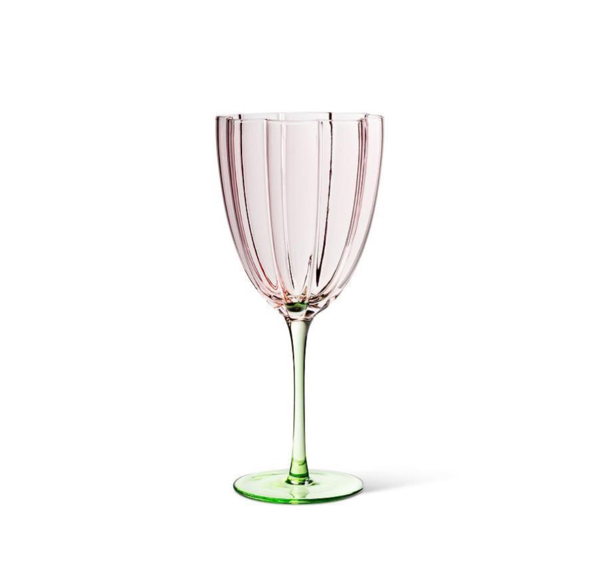Tulip Flower Petal Wine Glass