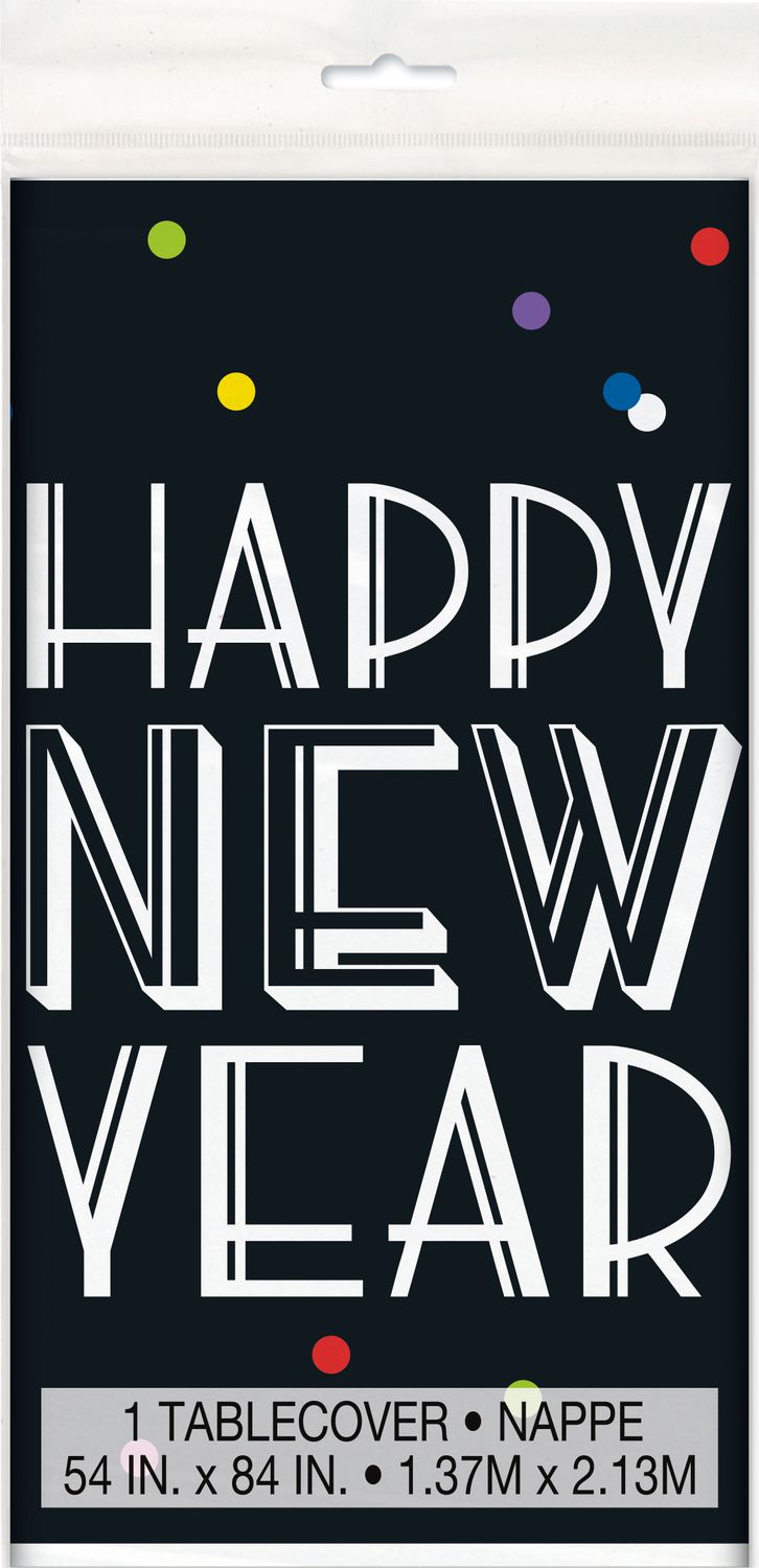 Neon Dot New Year Rectangle Tablecloth 54" x 84"