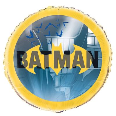 Batman Round Foil Balloon 18"  Packaged