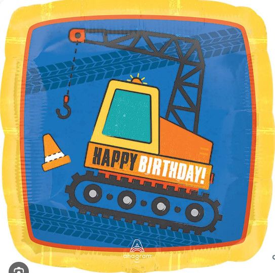 18&quot; Construction Mylar Balloon