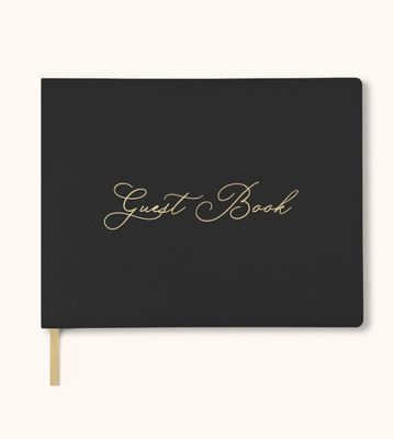 Black and Gold Guest Book