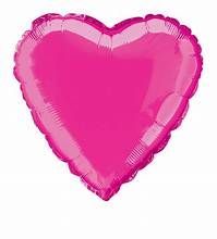 Hot Pink Heart Shape 18" Foil Balloon