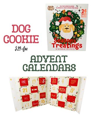Dog Treat Advent Calendar, 24 Cookies