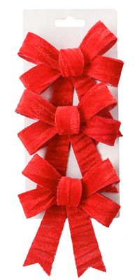 Small Red Suede Bow