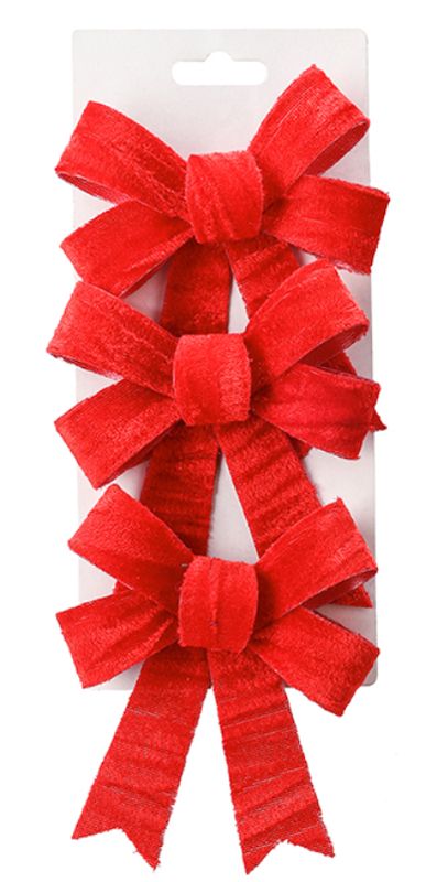 Small Red Suede Bow