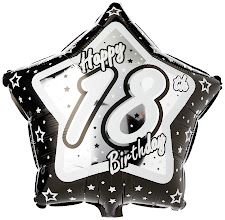 Star Shaped 18th Birthday 18” Balloon