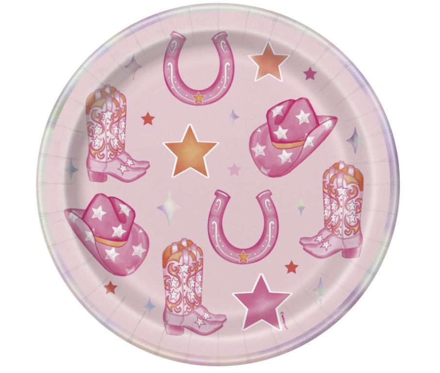 Disco Cowgirl Dinner Plates- 8 ct