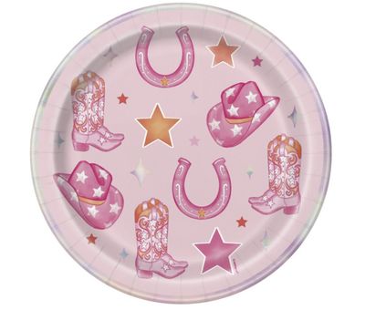 Disco Cowgirl Dinner Plates- 8 ct