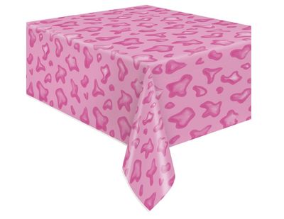 Pink Cow Print Rectangular Tablecloth