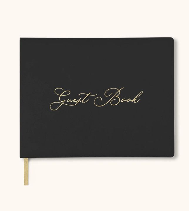 Black and Gold Guest Book