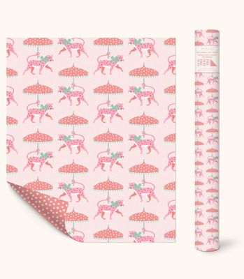 Leopard on Parade Reversible Gift Wrap