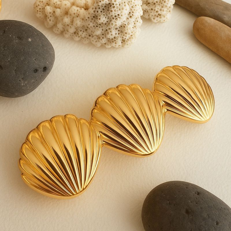 Seashell Hair Clip - Gold