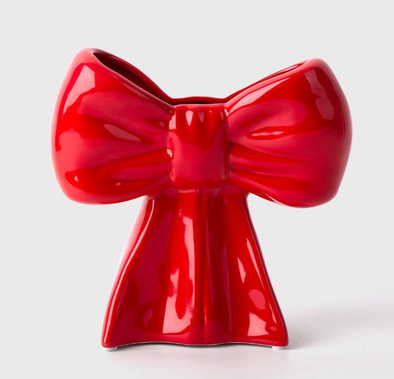 Red Bow Vase
