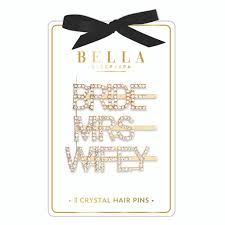 Crystal Bride, Mrs &amp; Wifey Hair Pins