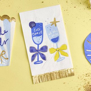 “Let’s Toast” Coastal Napkins- 20 ct