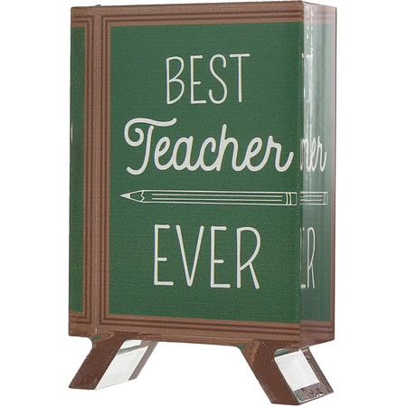 “Best Teacher” Chalkboard Plaque