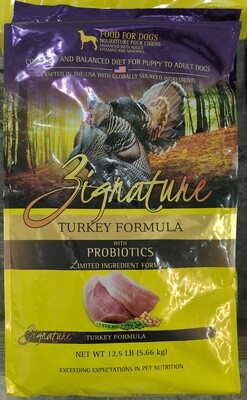 Zignature Turkey 12.5# Dog Food