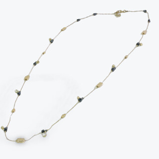 Black squared stones necklace
