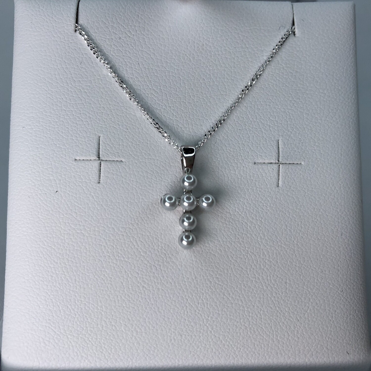 Pearl cross pendant