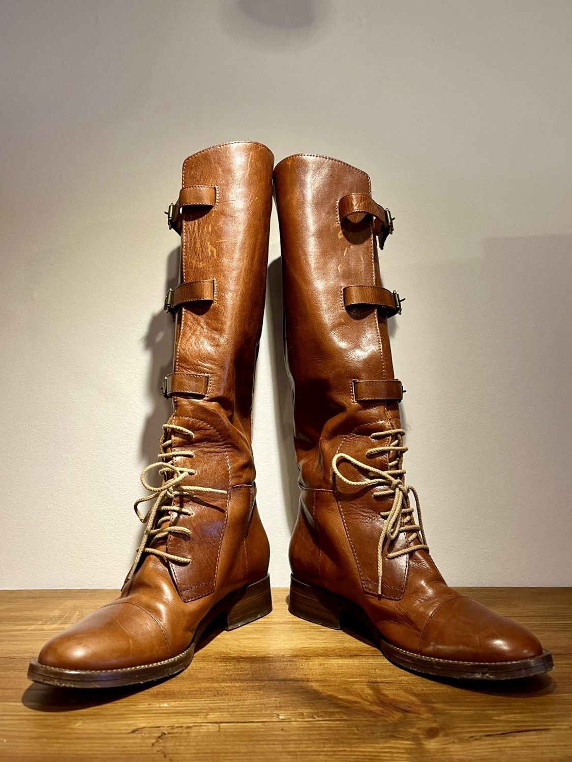 Size 5 NW3 Tan Knee High Boots