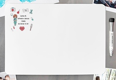 TABLEAU MAGNETIQUE NEUTRE PERSONNALISE IDEL  VENDU AVEC 2 FEUTRES EFFACABABLES