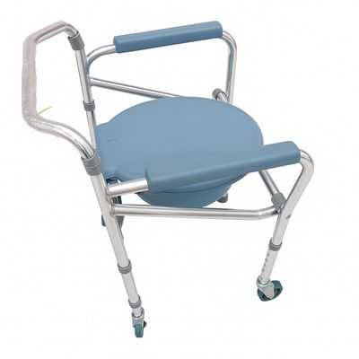 Commode chair with wheels