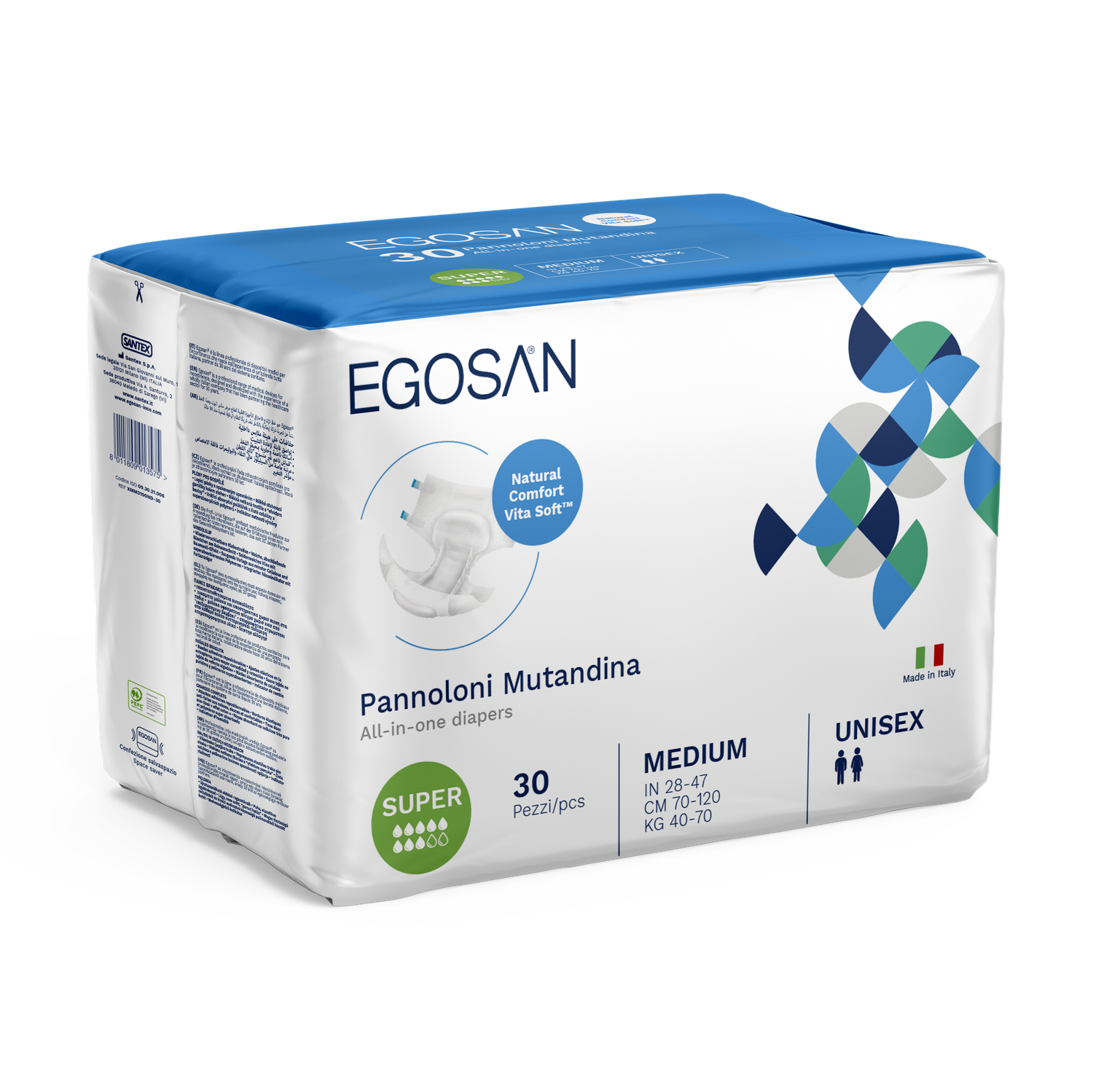 Egosan NAPPIES Vitasoft Super Med 30's