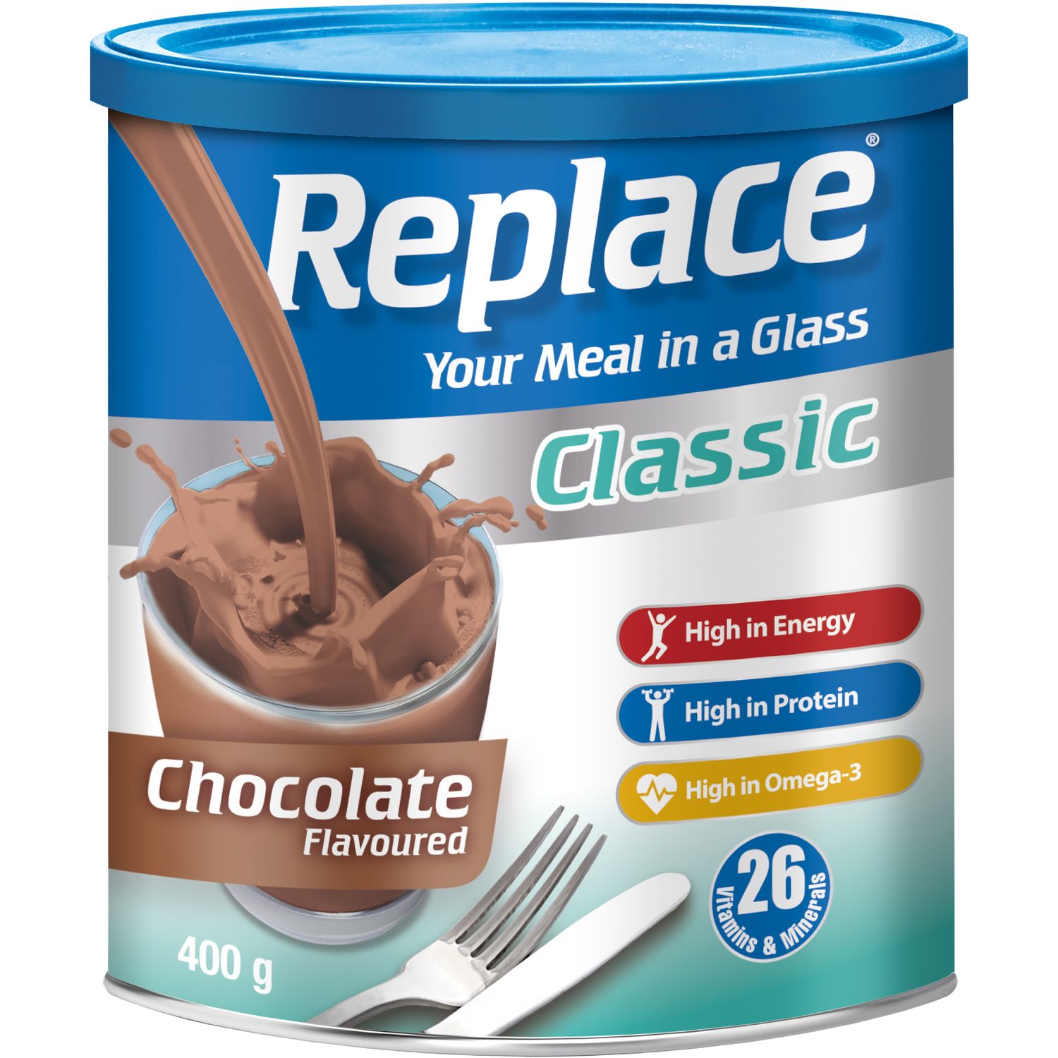 REPLACE CLASSIC CHOCOLATE 400G