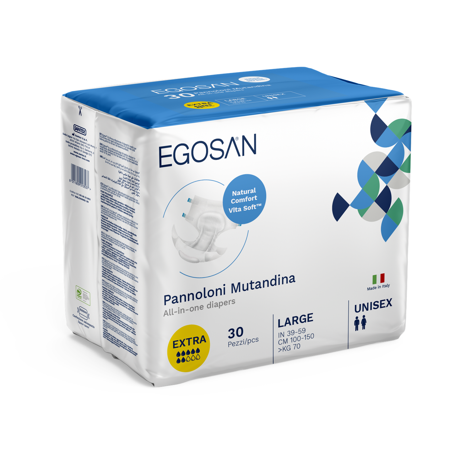 Egosan NAPPIES Vitasoft Xtra Lrg 30's