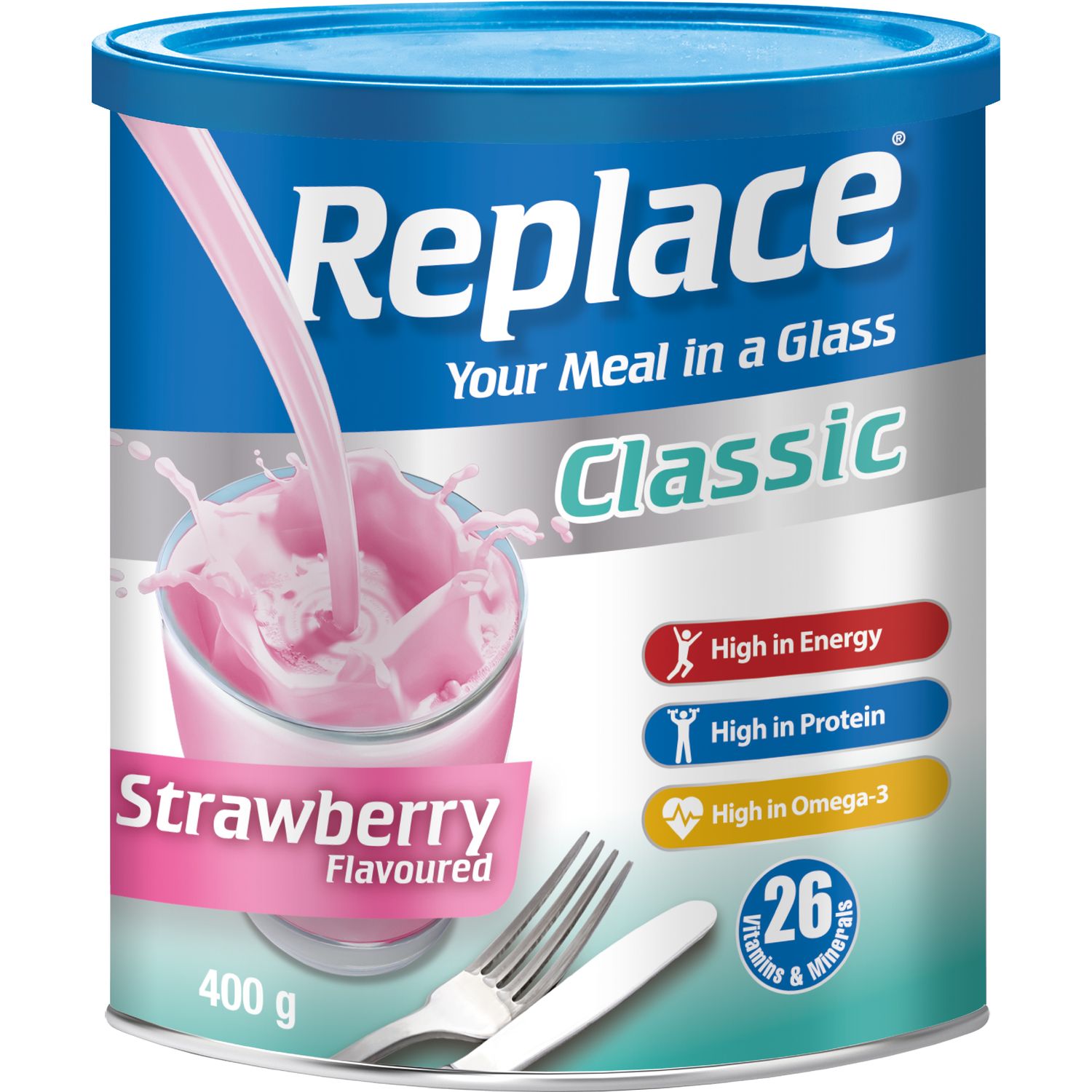 REPLACE CLASSIC STRAWBERRY 400G