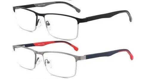 Men&#39;s Metal Semi Rimless Frame 56mm