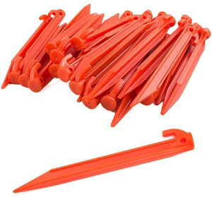 Piquets de Tente en Plastique Haute Visibilité - Paquet de 6 - World Famous