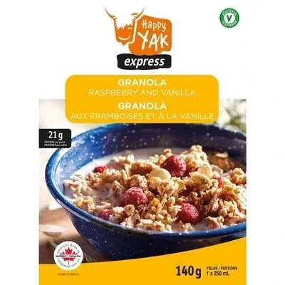 Granola aux framboises et à la vanille Happy Yak