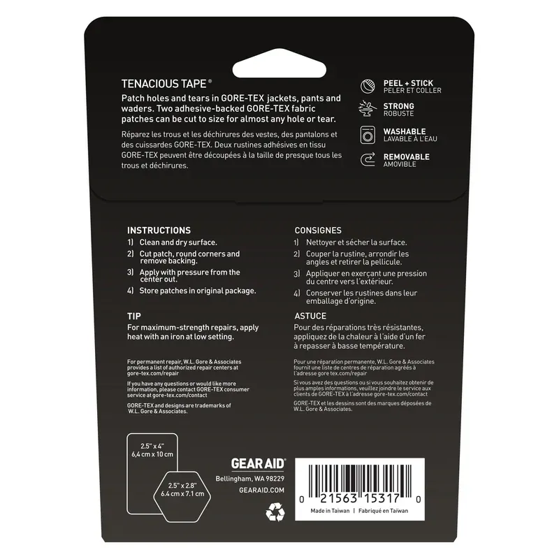 Rustines en tissus Gore-tex Gear Aid