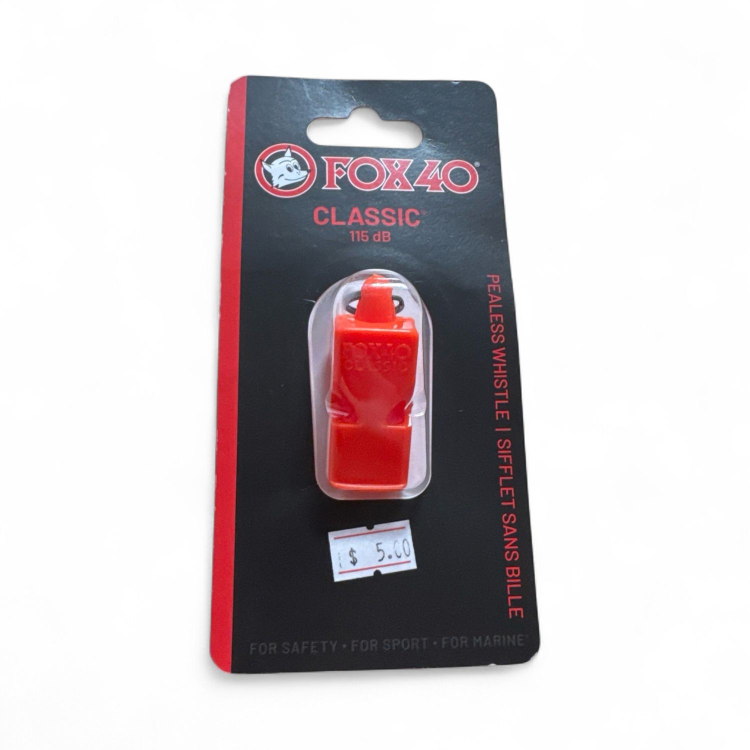 Sifflet classique sans bille Fox 40