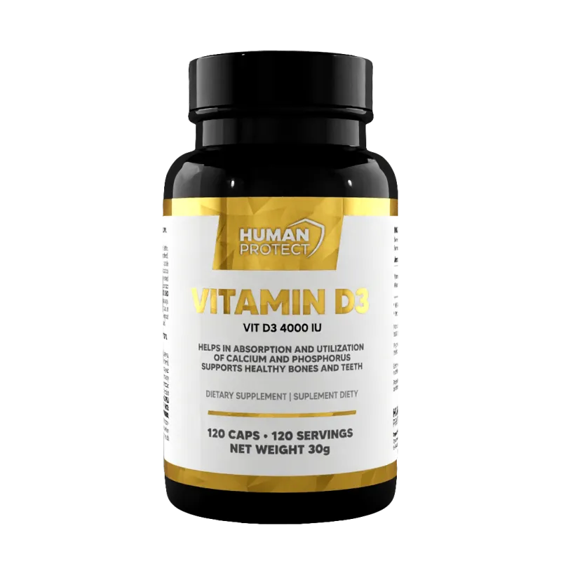 Human Protect, Vitamin D3, 120 Kapseln