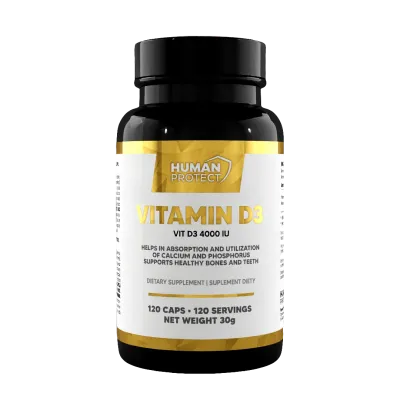 Human Protect, Vitamin D3, 120 Kapseln