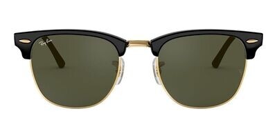 Ray-Ban CLUBMASTER RB 3016 Black Gold/G-15 Classic Green (W0365)