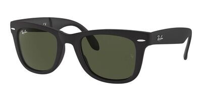 Ray-Ban WAYFARER FOLDING RB 4105 Matte Black/G-15 Classic Green (601S)