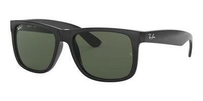 Ray-Ban JUSTIN RB 4165 Black/G-15 Classic Green (601/71)