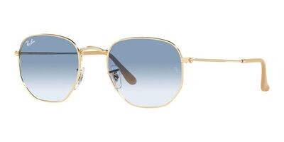 Ray-Ban HEXAGONAL METAL RB 3548 Gold/Blue Shaded (001/3F)