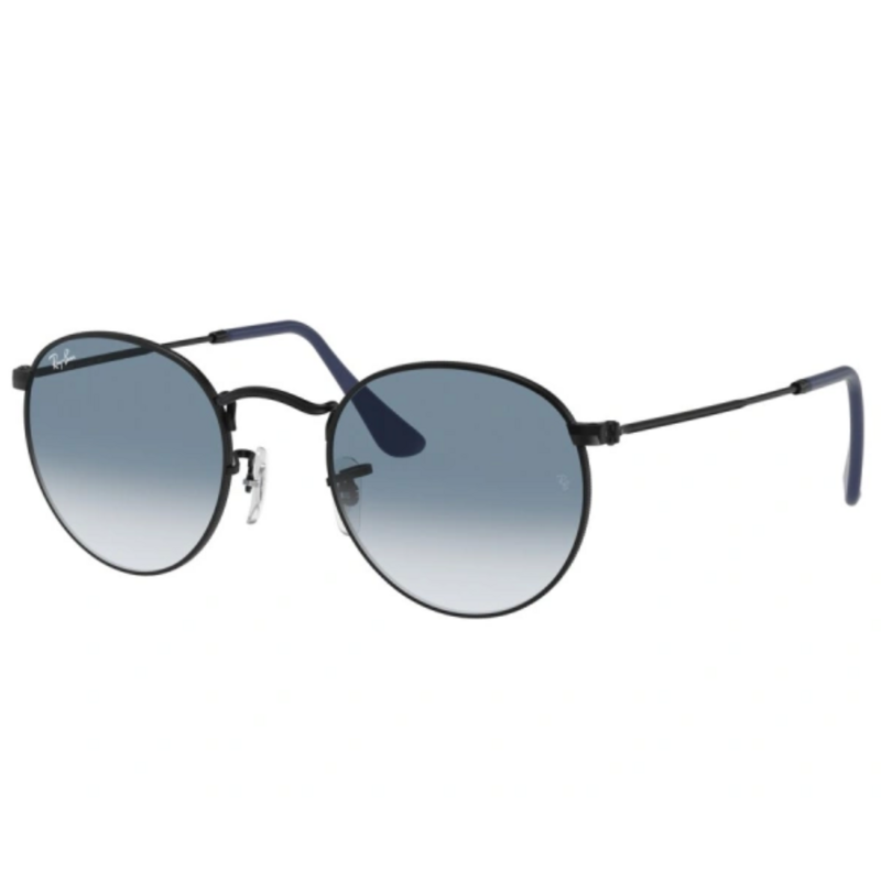 Ray-Ban ROUND METAL RB 3447 Matte Black/Blue Shaded (006/3F)