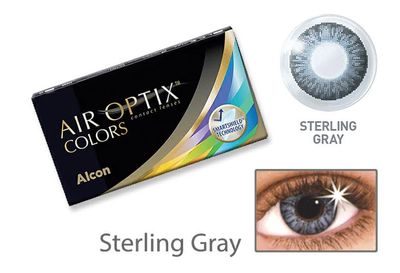 CONTACT LENSES AIR OPTIX STERLING GREY 2PZ