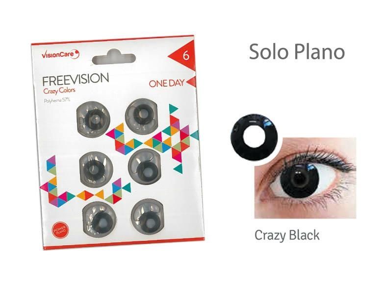 CONTACT LENSES CRAZY LENS BLACK 6 LENSES CRAZY BLACK