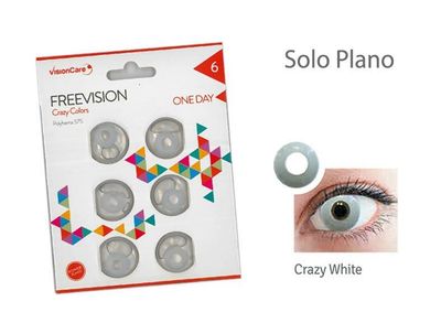 CONTACT LENSES CRAZY LENS WHITE 6 LENSES - CRAZY WHITE