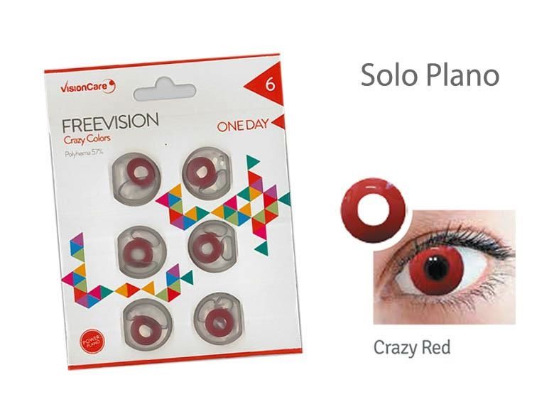 CONTACT LENSES CRAZY LENS RED 6 LENSES CRAZY RED